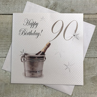 80th Birthday Card, Champagne Bucket, Sparkly  (PDB90) (XPDB90)