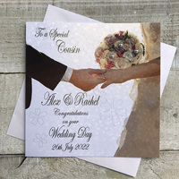 PERSONALISED COUSIN WEDDING HANDS CARD (P19-52-C & XP19-52-C)
