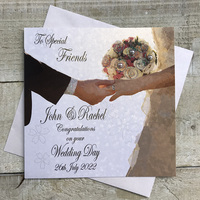PERSONALISED SPECIAL FRIENDS WEDDING HANDS CARD (P19-52-SF & XP19-52-SF)