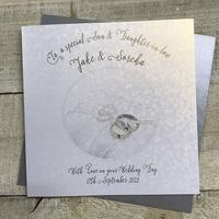PERSONALISED RING PILLOW CARD - SON & DAU IN LAW (P20-72-SD)