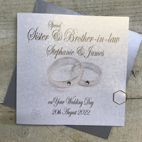 PERSONALISED GLITERY RINGS - SISTER & BROTHER IN LAW (PPS156-S)