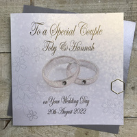 PERSONALISED - SPECIAL COUPLE - GLITTERY RINGS (PPS158)