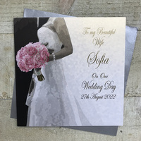 PERSONALISED WIFE WEDDING HANDS CARD (P22-18-W & XP22-18-W)