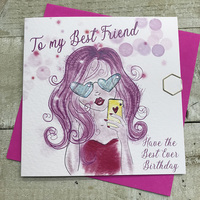 BEST FRIEND SELFIE GIRL CARD (R117)