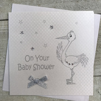 Silver Stork, On your Baby  Shower  (B228A)