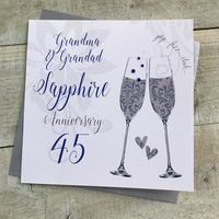 Grandma & Grandad Sapphire 45th Anniversary, Champagne Flutes (DT145-GMGD)