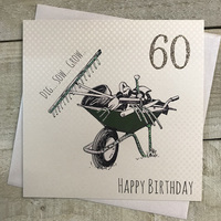 60th Birthday Card, Wheelbarrow & Tools (EW60) (XEW60)