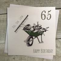 65th Birthday Card, Wheelbarrow & Tools (EW65)