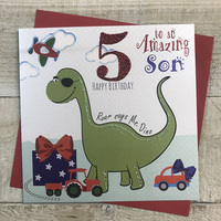 Son 5th Birthday, Dinosaur, Dino, Toys (G84-5S)