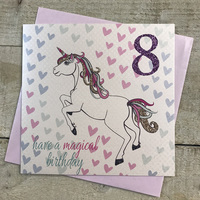 Girl 8th Birthday, Unicorn, Magical Birthday (GU8)