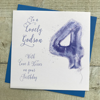 Godson 5th Birthday, Blue Helium Balloon (HB4-GOD.S)