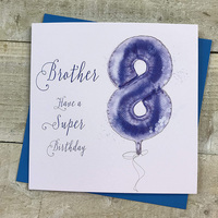 Brother 8th Birthday, Blue Helium Balloon (HB8-BRO)
