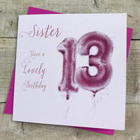 Sister 13th Birthday, Pink Helium Balloon (HP13-SIS)