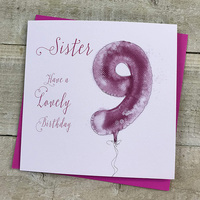 Sister 9th Birthday, Pink Helium Balloon (HP9-SIS)