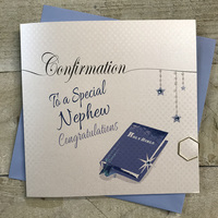 Confirmation To a Special Nephew, Blue Holy Bible (LL259-NEP)