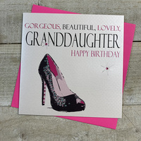 Gorgeous, Beautiful, Lovely Granddaughter, Black Heel (N63-GD)