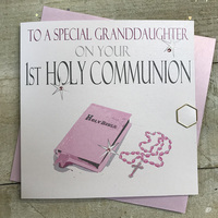 Granddaughter, 1st Holy Communion, Pink Bible (XN88GD-SALE)