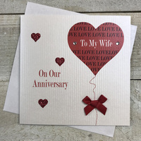 Wife, Anniversary Heart Balloon (PD91)