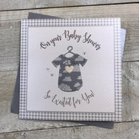 BABY SHOWER - SILVER BABY GROW  (SS89)