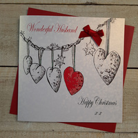 Wonderful Husband Happy Christmas - Heart Garland (EX651)