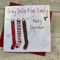 Sister & Her Family Merry Christmas - Stockings (FP46)