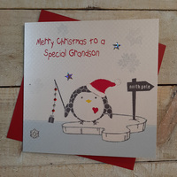 Merry Christmas to a Special Grandson - Penguin  (X144)