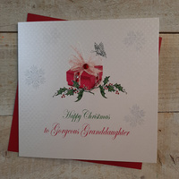 Happy Christmas Gorgeous Granddaughter - Red Present (X99)