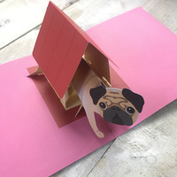 PUG DOG - POP UP CARD (PUG POP UP)
