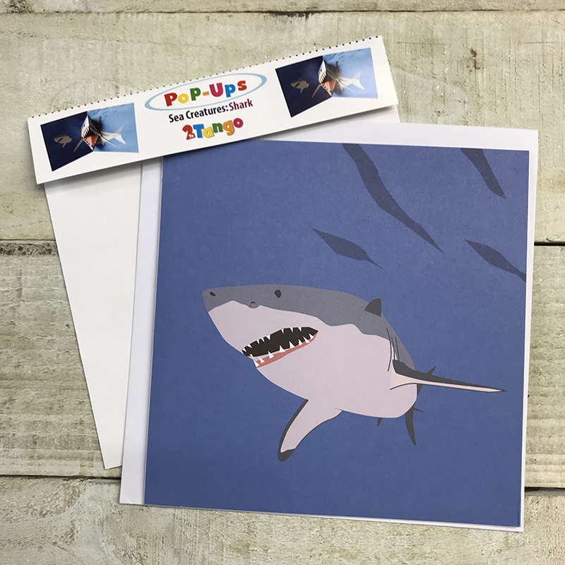for Son Fold Flat for Mailing for Daughter PopLife Great White Shark 3D Fathers Day Pop Up Card Get Well Congratulations Ocean Birthday Pop Up Father's Day Card for Husband for Friend 