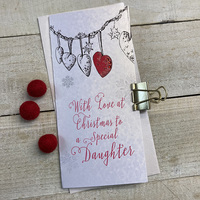 DAUGHTER CHRISTMAS MONEY WALLET - HEARTS (WBW50)