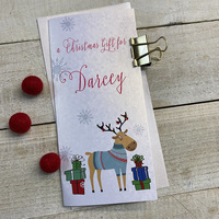 PERSONALISED CHRISTMAS MONEY WALLET - MOOSE (P-WBW1)