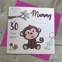 PERSONALISED - MUMMY AGE -FROM YOUR LITTLE MONKEY (PPS67-MUMMY)