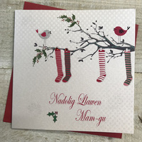 Nadolig Llawen Mam-gu  Hanging Christmas Stockings (WX14-13)