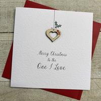 ONE I LOVE - LITTLE DECORATED HEART & HOLLY (XS30-OIL)