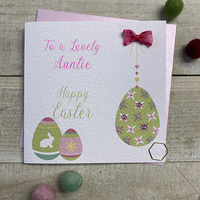 AUNTIE - HANGING EGG PINK FLOWERS (EB11-AIE)