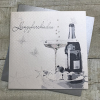 Llongyfarchiadau Champagne glass and Chocolates (WBD2)