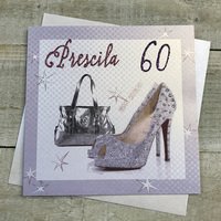 PERSONALISED SHOES ( any age) BIRTHDAY CARD (P16-12)