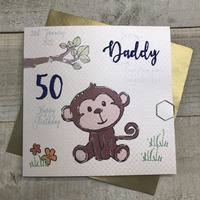 PERSONALISED - DADDY AGE -FROM YOUR LITTLE MONKEY (PPS67-DADDY)