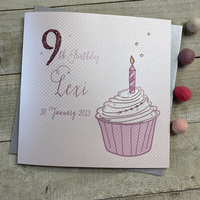 ANY AGE - PINK CUPCAKE & CANDLE (P16-63-9)