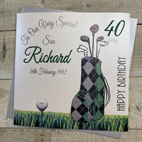 PERSONALISED GOLF BIRTHDAY CARD - ANY RELATION (P18-38-S)