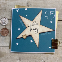 PERSONALISED -  TEAL BIG STAR - ANY AGE/RELATION (P22-49)