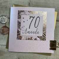 PERSONALISED -  FOILED LEAVES - ANY AGE  (P22-38)