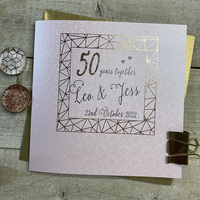 PERSONALISED -  50TH ANNIVERSARY FOILED GOLD PATTERN (P22-39)