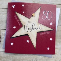 HUSBAND AGE 80 - BIG STAR CARD (S198-H80)