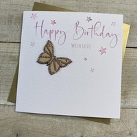 LITTLE WOODEN BUTTERLY - BIRTHDAY CARD (S237)
