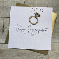 LITTLE WOODEN ENGAGEMENT RING CARD (S222)