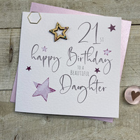 DAUGHTER AGE 21 - WOODEN STAR (S137-21)