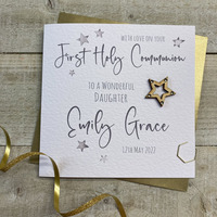 PERSONALISED - 1ST HOLY COMMUNION WOODEN STAR CARD (P22-67)
