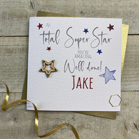 PERSONALISED - TOTAL SUPER STAR WOODEN STAR CARD (P22-71)