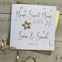 PERSONALISED - HOME SWEET HOME STAR CARD (P22-75)